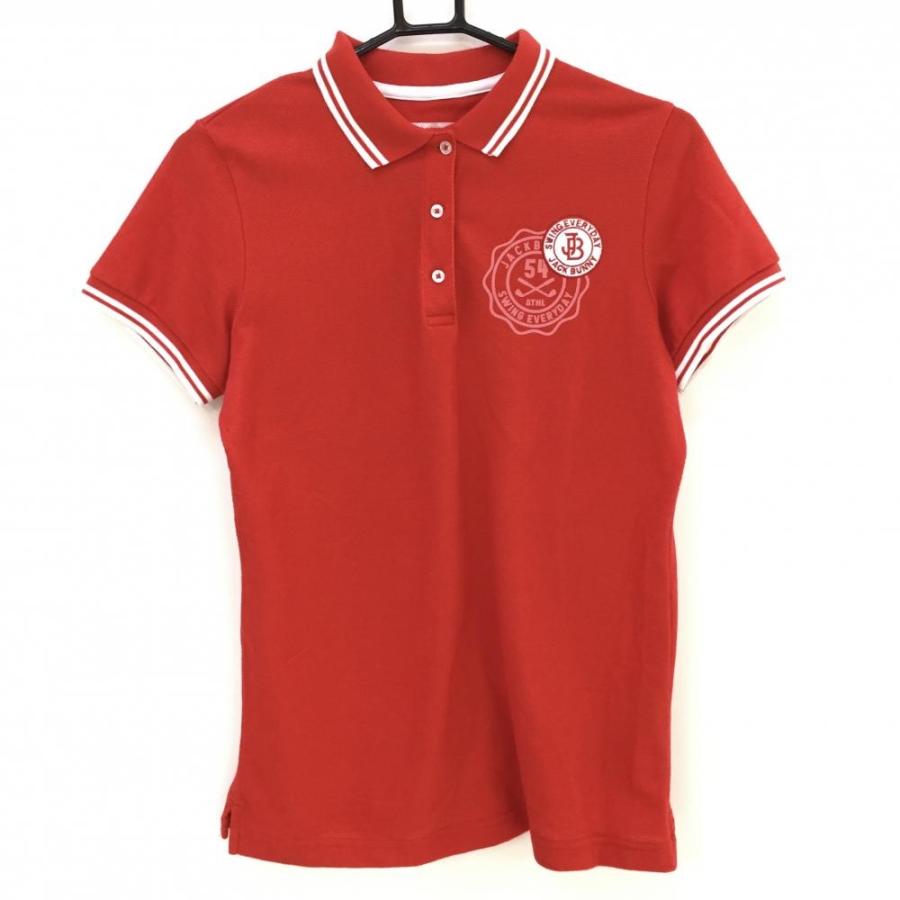 2サイズL ジャックバニー ポロシャツ レッド 赤 レディース 新品