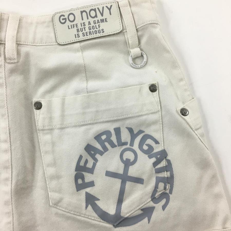 PEARLY GATES（パーリーゲイツ） スカート 白 複数ポケット ティー装着