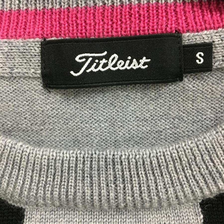 Titleist（タイトリスト） セーター グレー×黒 千鳥風柄 ニット ウール