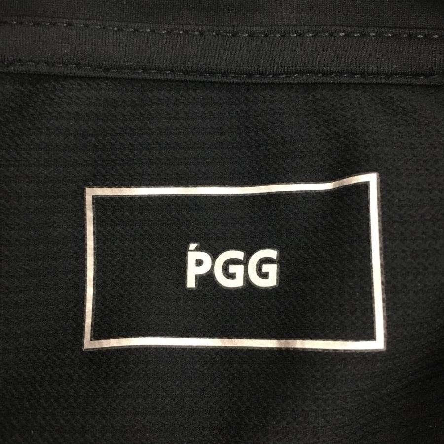 超美品】PGG パーリーゲイツ 半袖ポロシャツ 黒×白 サイドロゴ・ライン