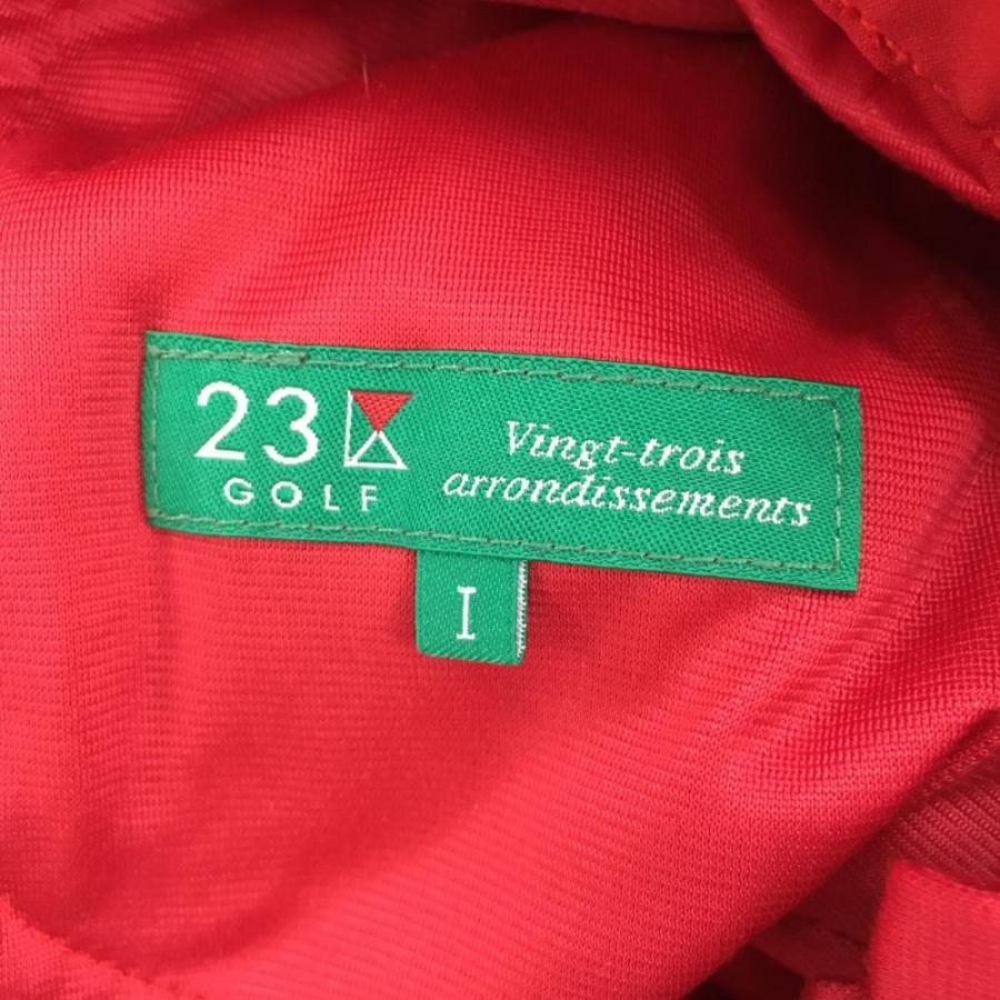 23区GOLF 23区 中綿パンツ レッド キルティング ロゴ白 レディース I(M