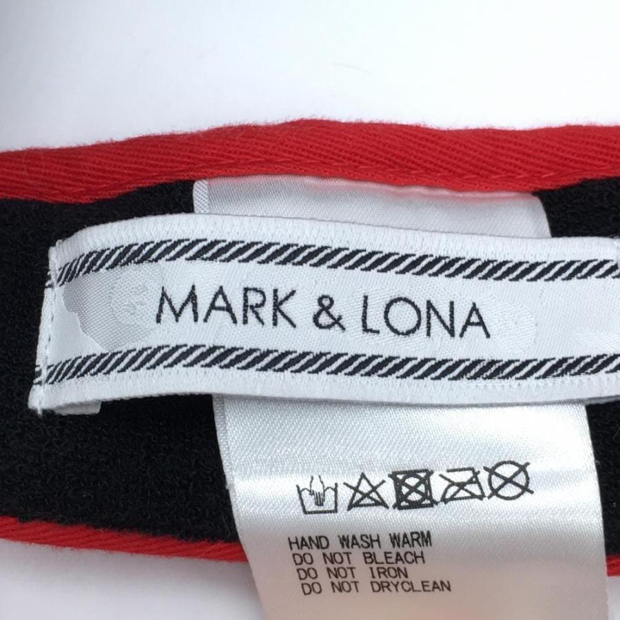 MARK&LONA（マークアンドロナ） サンバイザー レッド つば淵ロゴ FREE