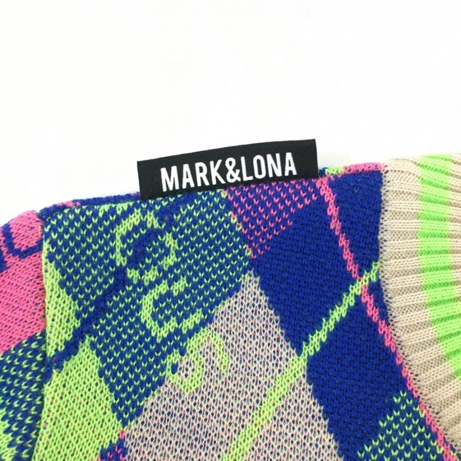 MARK&LONA マークアンドロナ セーター ベージュ×ブルー MARK&LONA マークアンドロナ セーター ベージュ×ブルー