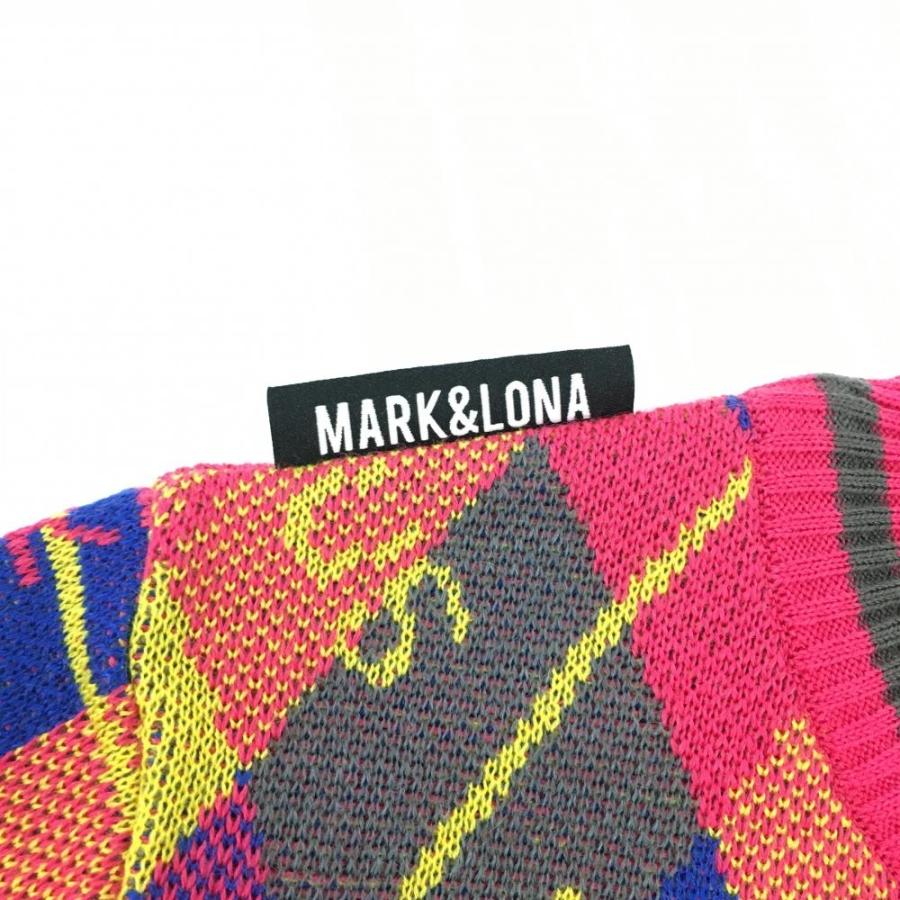 MARK&LONA マークアンドロナ セーター ピンク×イエロー MARK&LONA マークアンドロナ セーター ピンク×イエロー