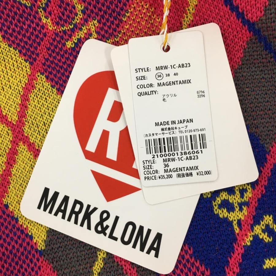 MARK&LONA マークアンドロナ セーター ピンク×イエロー MARK&LONA マークアンドロナ セーター ピンク×イエロー