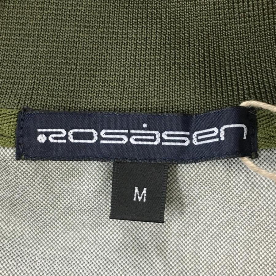 新品】ロサーセン ジャケットブルゾン カーキ×白 UVケア 吸水速乾