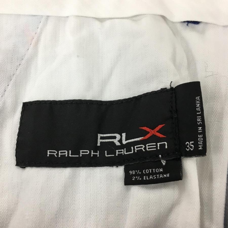 RLXラルフローレン ハーフパンツ ネイビー×白 魚柄 ストレッチ メンズ 