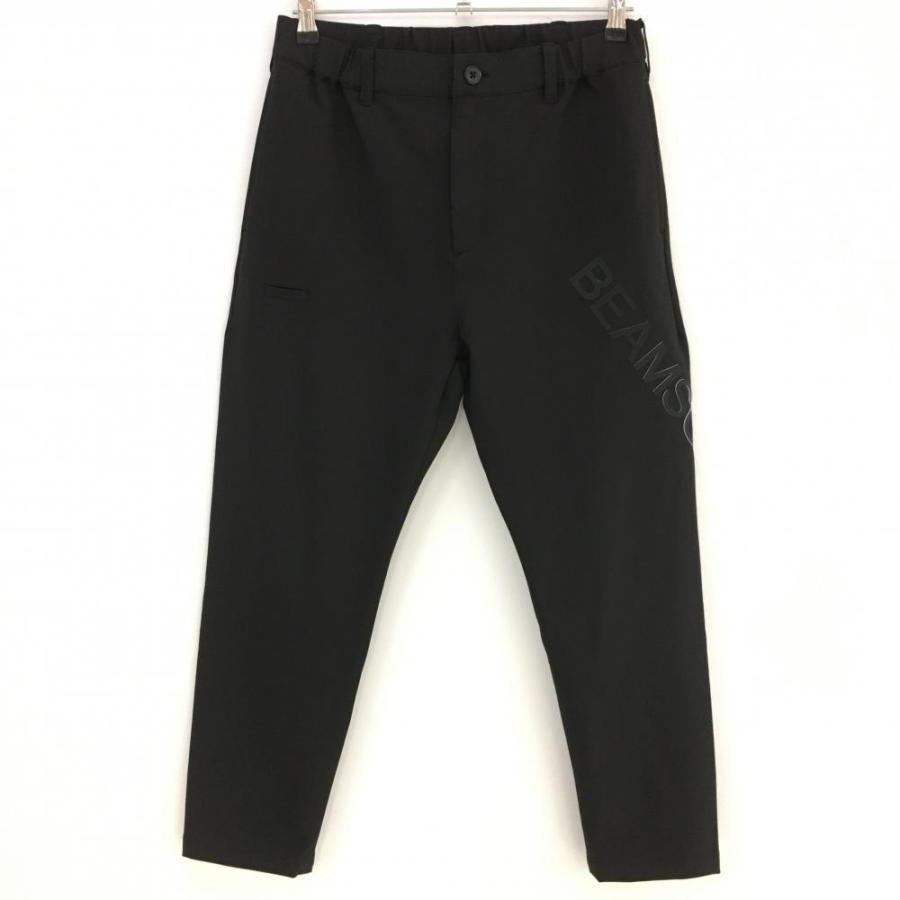 BEAMS GOLF 黒パンツ ウエストゴム BEAMS（ビームス） ビームスゴルフ ストレッチパンツ 黒 ウエストゴム