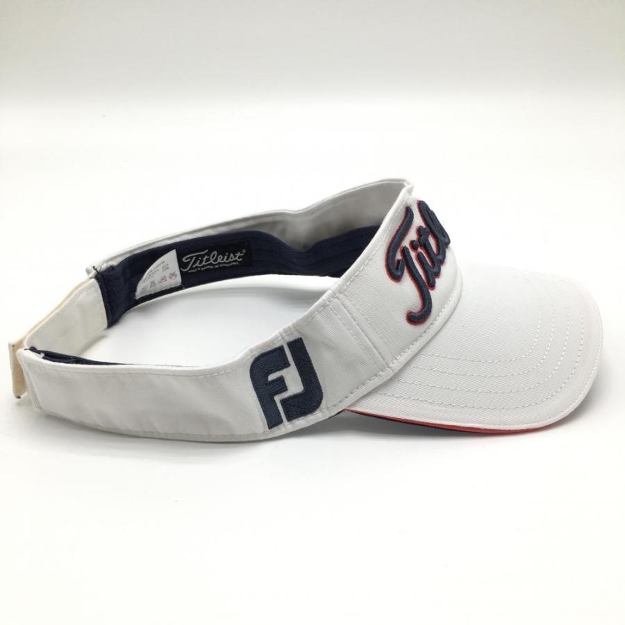 Titleist（タイトリスト） サンバイザー 白×ネイビー 立体ロゴ刺しゅう