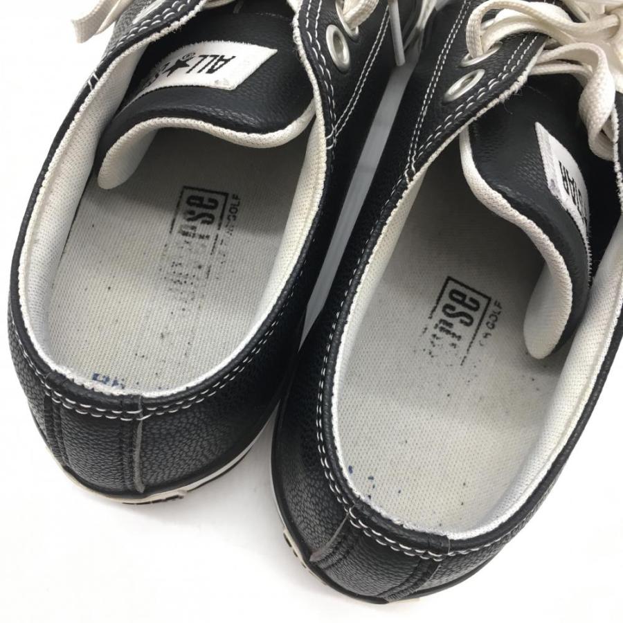 美品】コンバース ゴルフシューズ 黒×白 スパイクレス オールスター