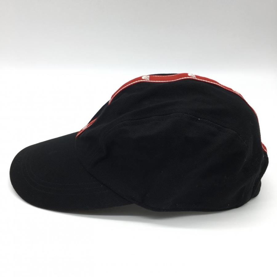 M・U SPORTS MUスポーツ キャップ 黒×レッド センターライン 綿100％ F