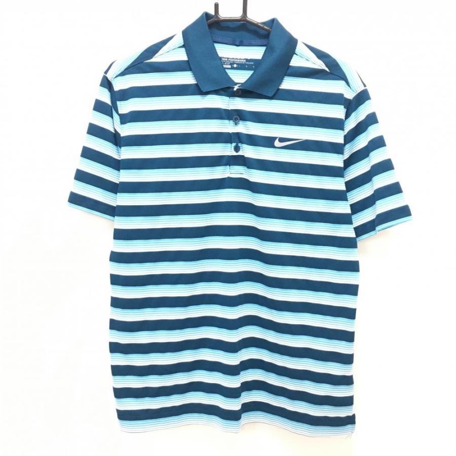Nike Dri-FIT ライトブルー ポロシャツ ☆40%OFF価格☆NIKE ナイキゴルフ 半袖ポロシャツ ライトブルー 迷彩