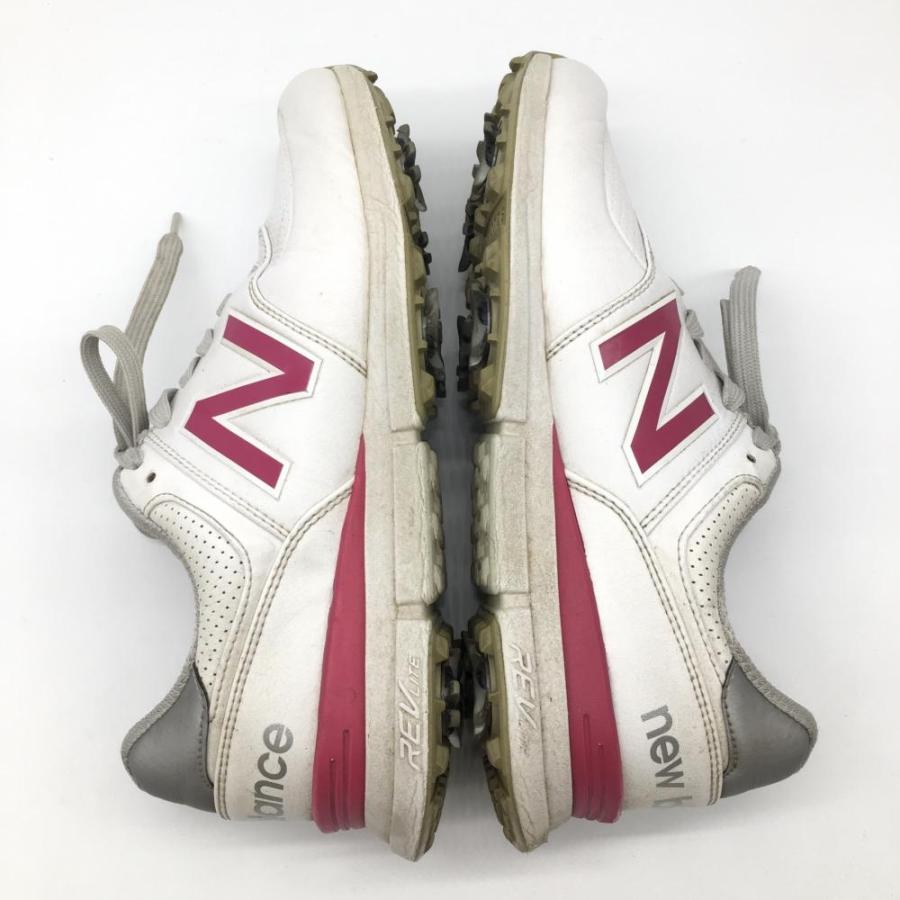 超美品！New Balance 574 ゴルフシューズ シルバー/ピンク23.5 ゴルフシューズ 574 v3 SL B3 ピンク WGS574 [レディース /23.0cm /幅