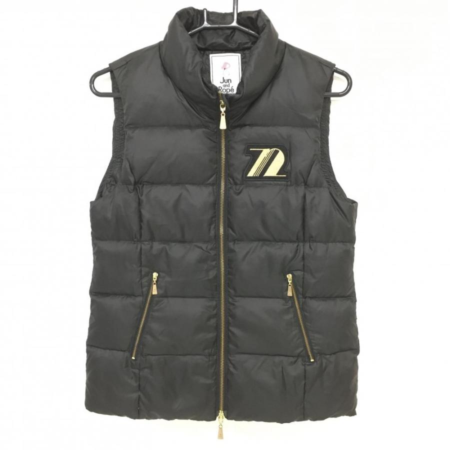 Jun&Rope 黒 ダウンベスト ゴルフウェア M ゴルフアパレルブランド