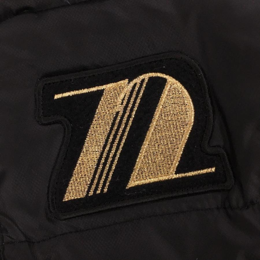 美品】ジュンアンドロペ ダウンベスト 黒 ダウン90％ ワッペンゴールド