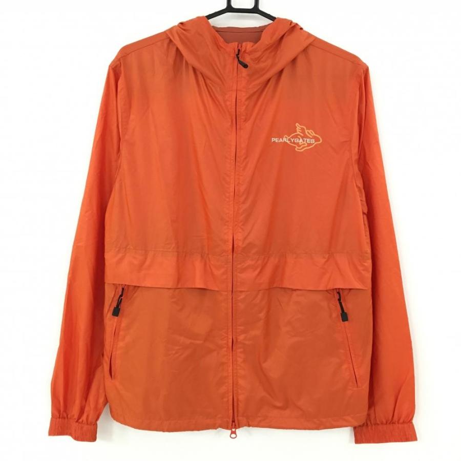美品】パーリーゲイツ ウィンドパーカー オレンジ 薄手 ジャケット