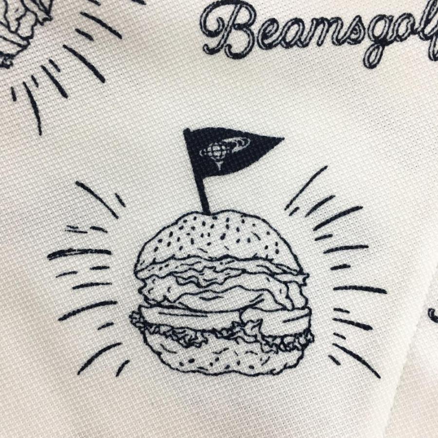 超美品】ビームスゴルフ 半袖ポロシャツ 白×ネイビー
