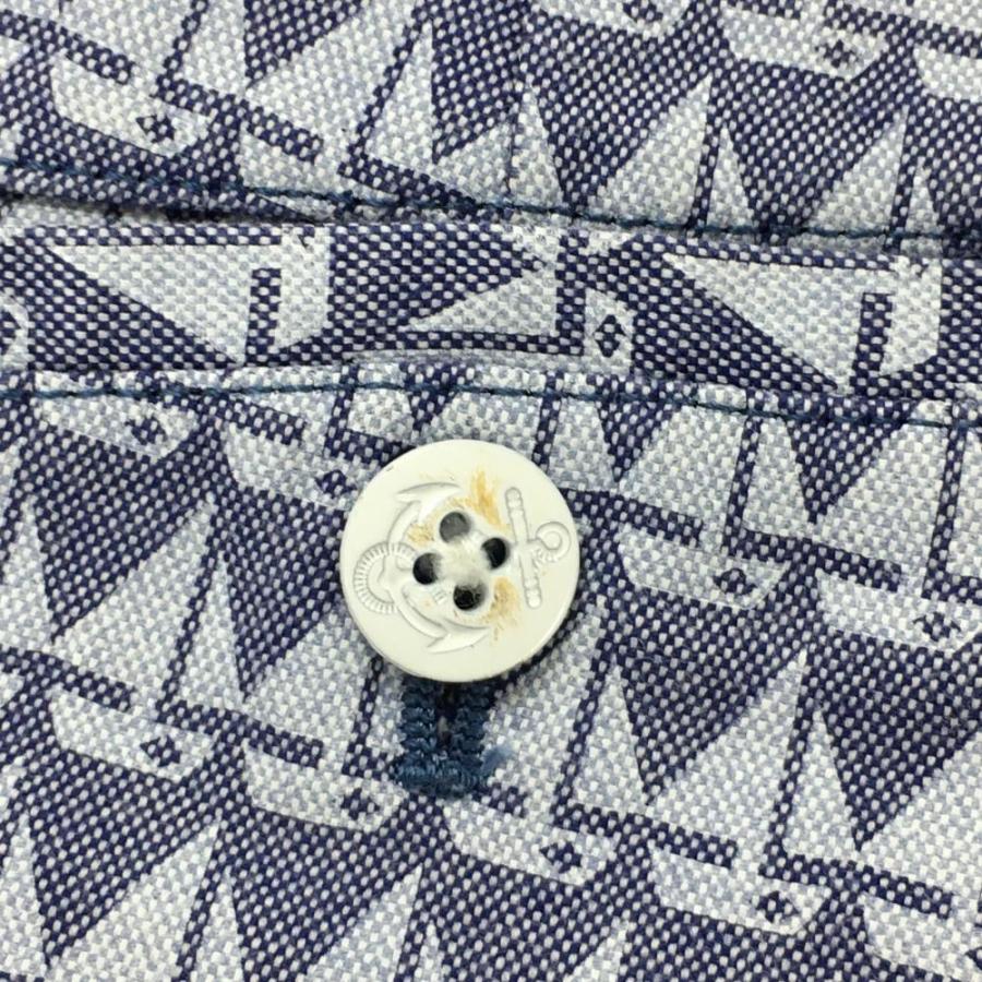 PEARLY GATES パーリーゲイツ ゴルフ ハーフパンツ いかり柄 美品】パーリーゲイツ ハーフパンツ ネイビー×ライトブルー ヨット柄