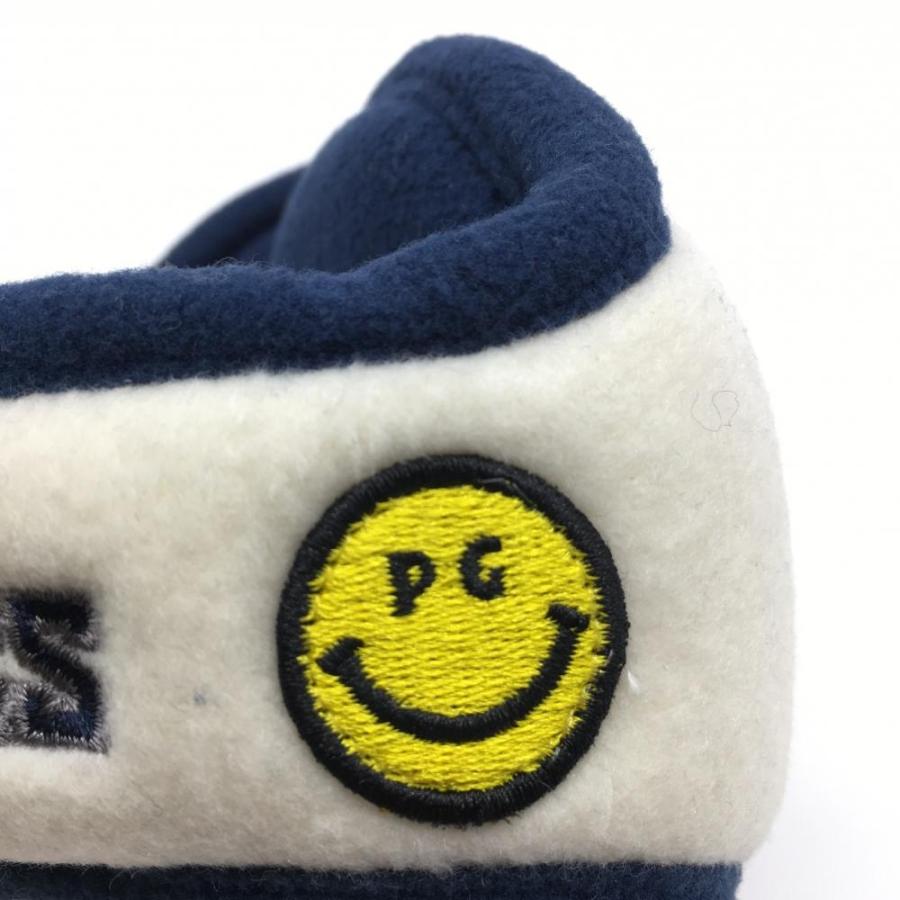 新品】パーリーゲイツ イヤーマフ 耳当て 白×ネイビー フリース ニコ