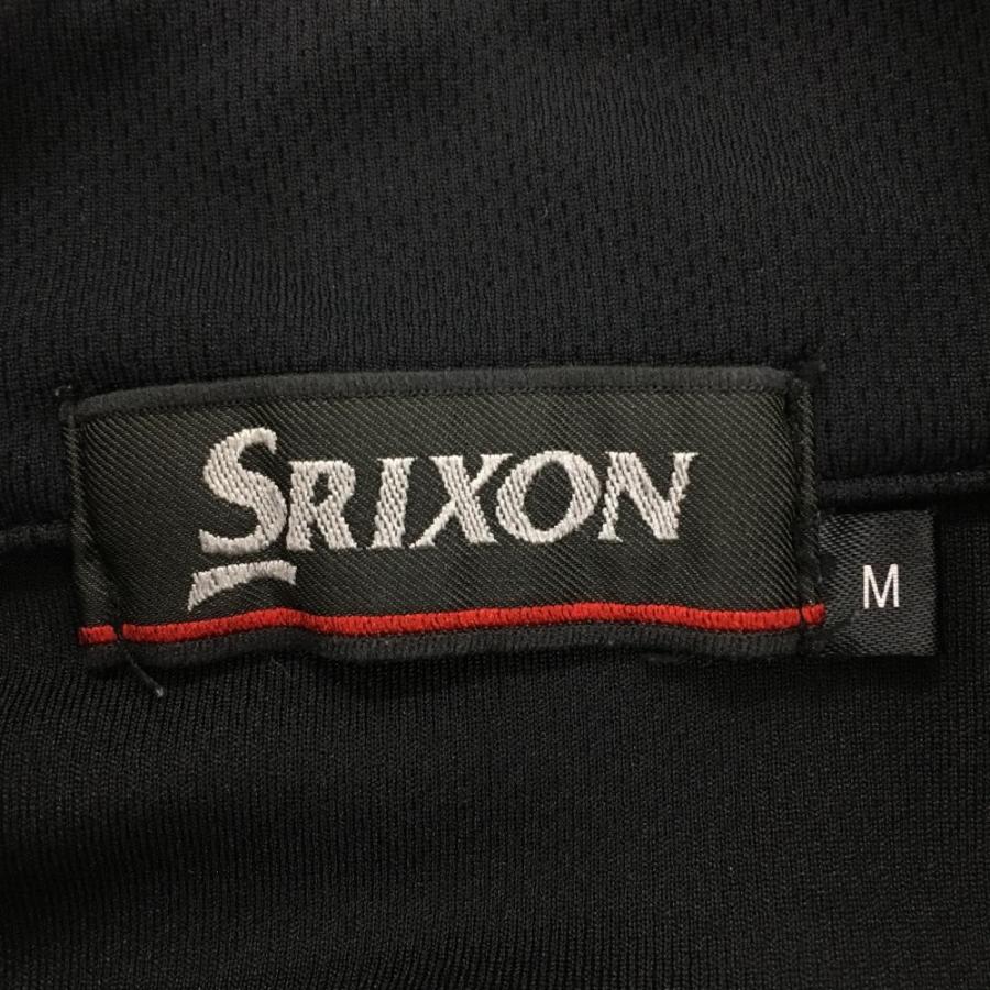 【超美品】スリクソン 半袖ハイネックシャツ 黒×白 ハーフジップ 一部メッシュ メンズ M ゴルフウェア SRIXON／35%OFF価格｜reonard｜04