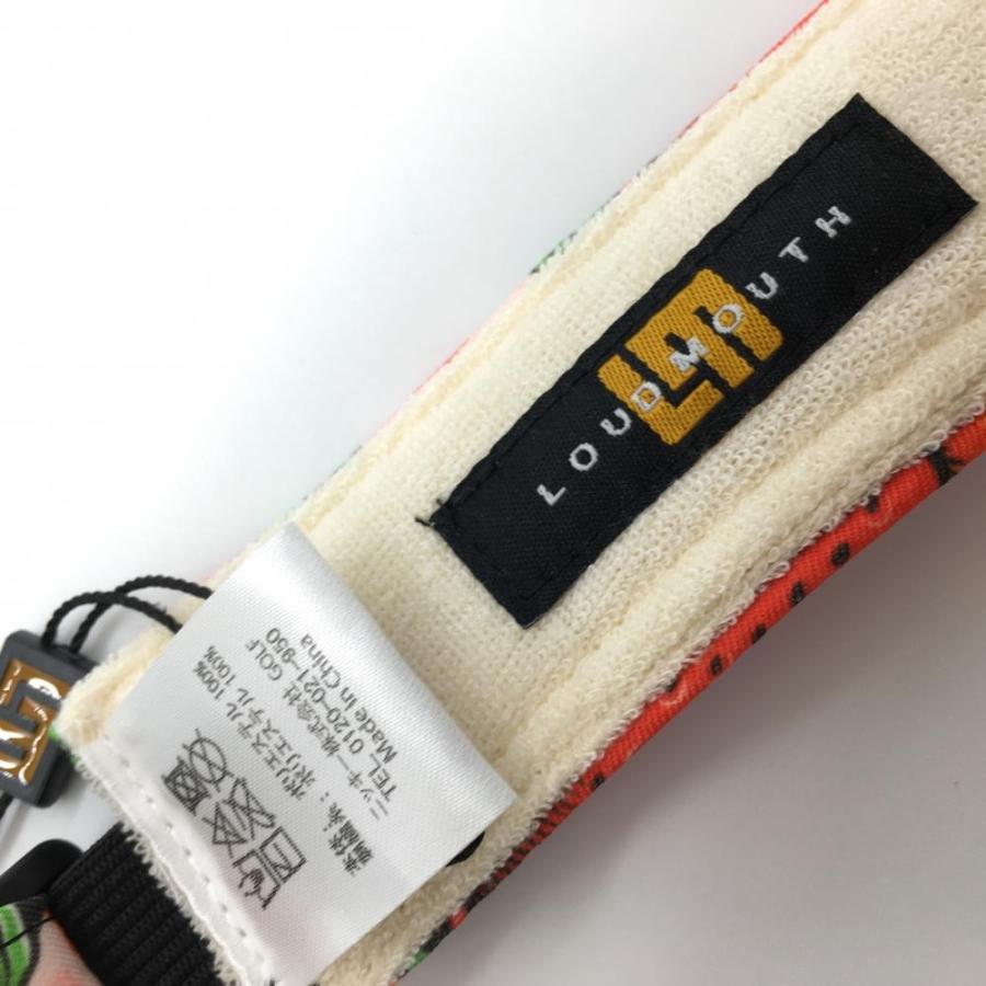 新品】ラウドマウス サンバイザー レッド×黒 イチゴ柄 内側