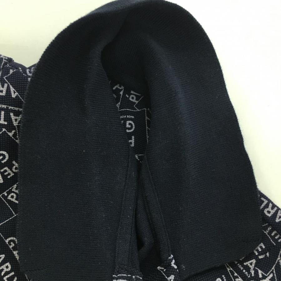 PEARLY GATES パーリーゲイツ 半袖ポロシャツ ネイビー×白 ロゴ