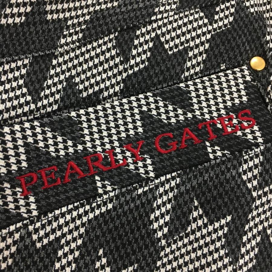 美品】パーリーゲイツ パンツ グレー×黒 千鳥格子 ウール混 メンズ 6