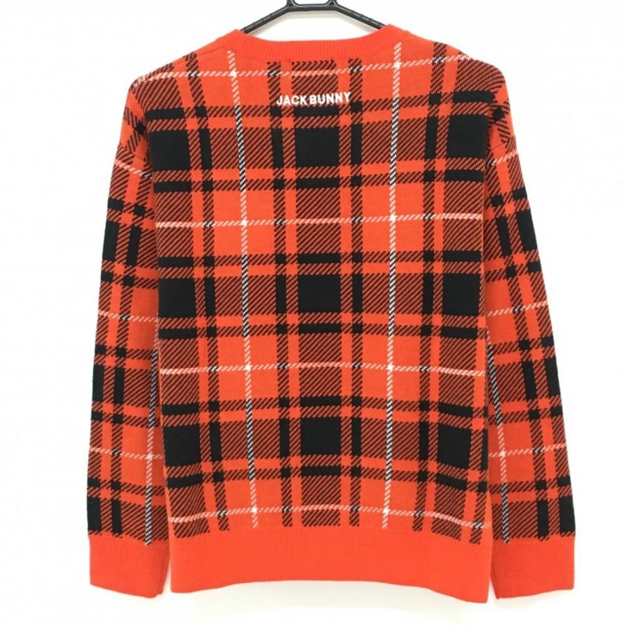 美品】ジャックバニー×ドラえもん セーター レッド×黒 チェック 美品】ジャックバニー×ドラえもん セーター レッド×黒 チェック