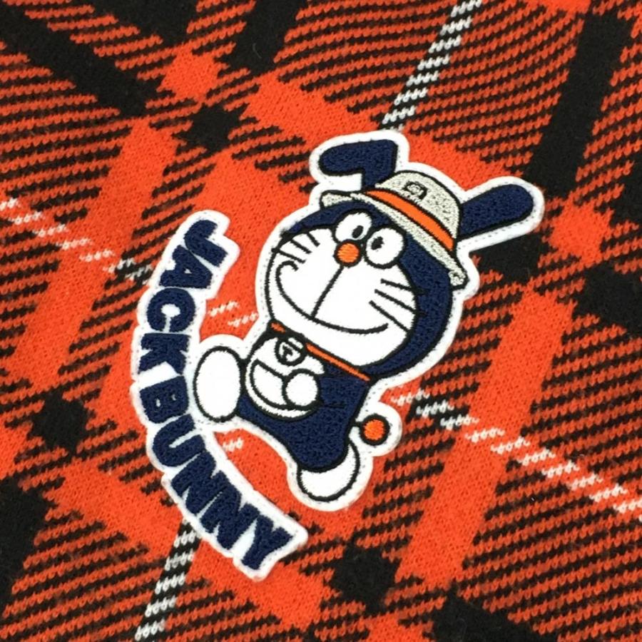 美品】ジャックバニー×ドラえもん セーター レッド×黒 チェック 美品】ジャックバニー×ドラえもん セーター レッド×黒 チェック