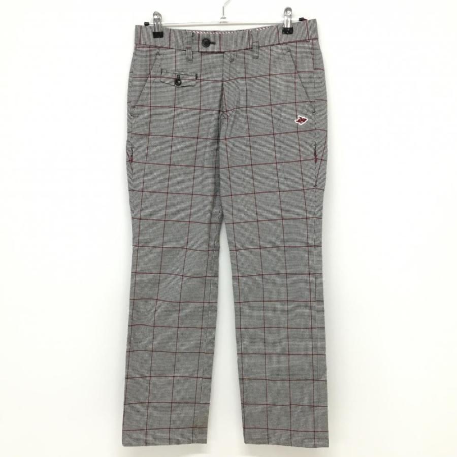 PEARLY GATES（パーリーゲイツ） パンツ 白×黒×ボルドー 千鳥格子柄