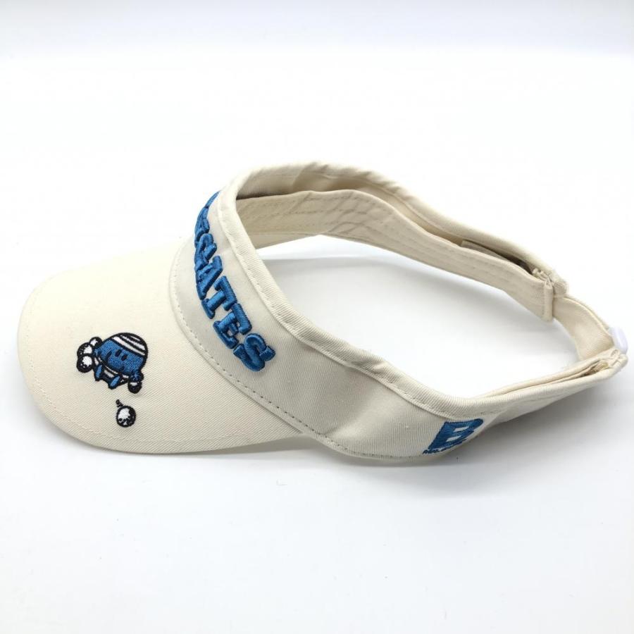 パーリーゲイツ サンバイザー 白×ライトブルー MR.MEN LITTLE MISS FR