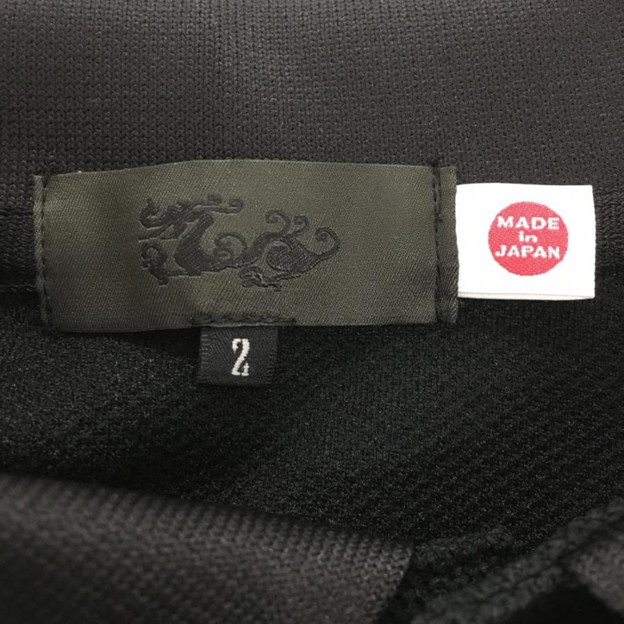 超美品】ダンスウィズドラゴン 切替半袖ポロワンピース 黒×白 サイド