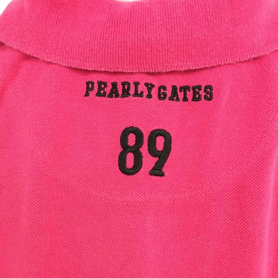 PEARLY GATES パーリーゲイツ 半袖ポロシャツ ピンク×黒 PEARLY GATES パーリーゲイツ 半袖ポロシャツ ピンク×黒