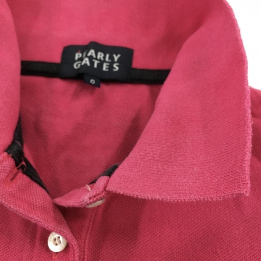 PEARLY GATES パーリーゲイツ 半袖ポロシャツ ピンク×黒 PEARLY GATES パーリーゲイツ 半袖ポロシャツ ピンク×黒