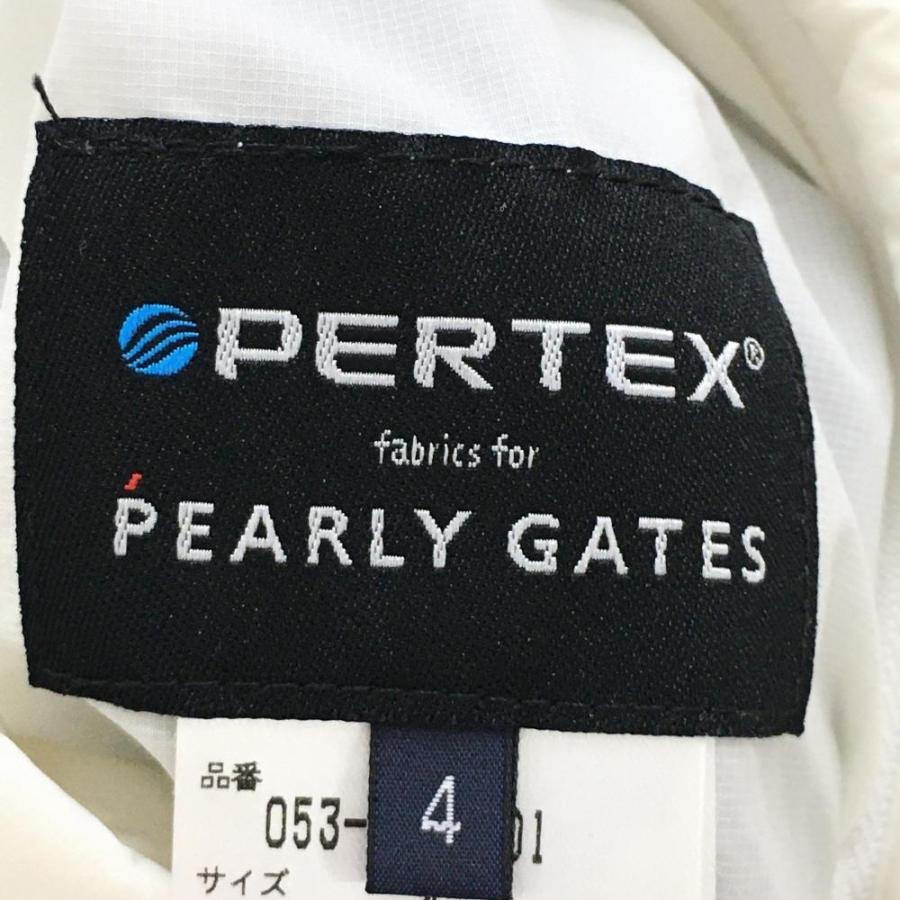 パーリーゲイツ PERTEX 中綿リバーシブルジャケット ネイビー×白 袖