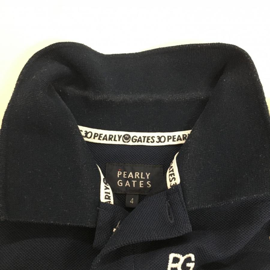 PEARLY GATES パーリーゲイツ 半袖ポロシャツ ネイビー×白 30 PEARLY GATES パーリーゲイツ 半袖ポロシャツ ネイビー×白 30