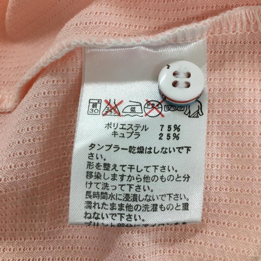 PARADISO パラディーゾ 半袖ポロシャツ ピンク×白 前ピンドット メンズ