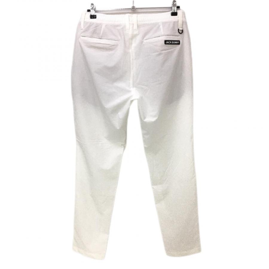ジャックバニー ストレッチパンツ 白 ジップロゴ メンズ 5(L) ゴルフ