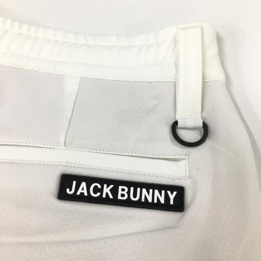 ジャックバニー ストレッチパンツ 白 ジップロゴ メンズ 5(L) ゴルフ