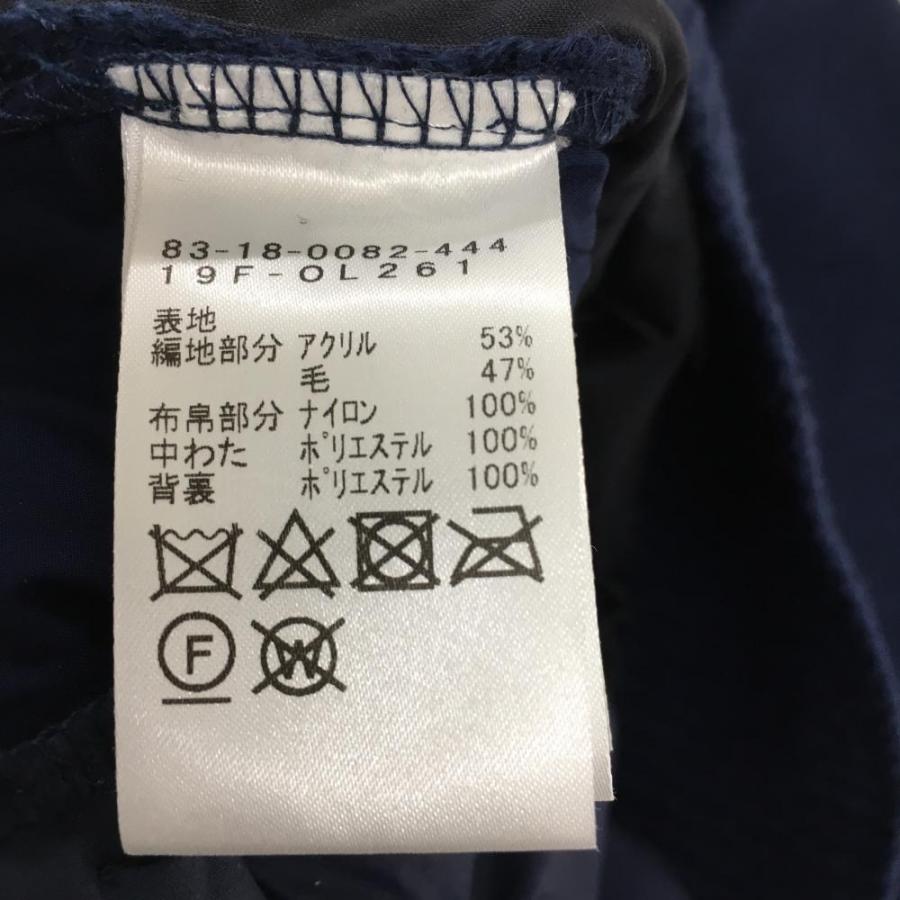 超美品】ビームスゴルフ 中綿ニットジャケット ネイビー 異素材切替