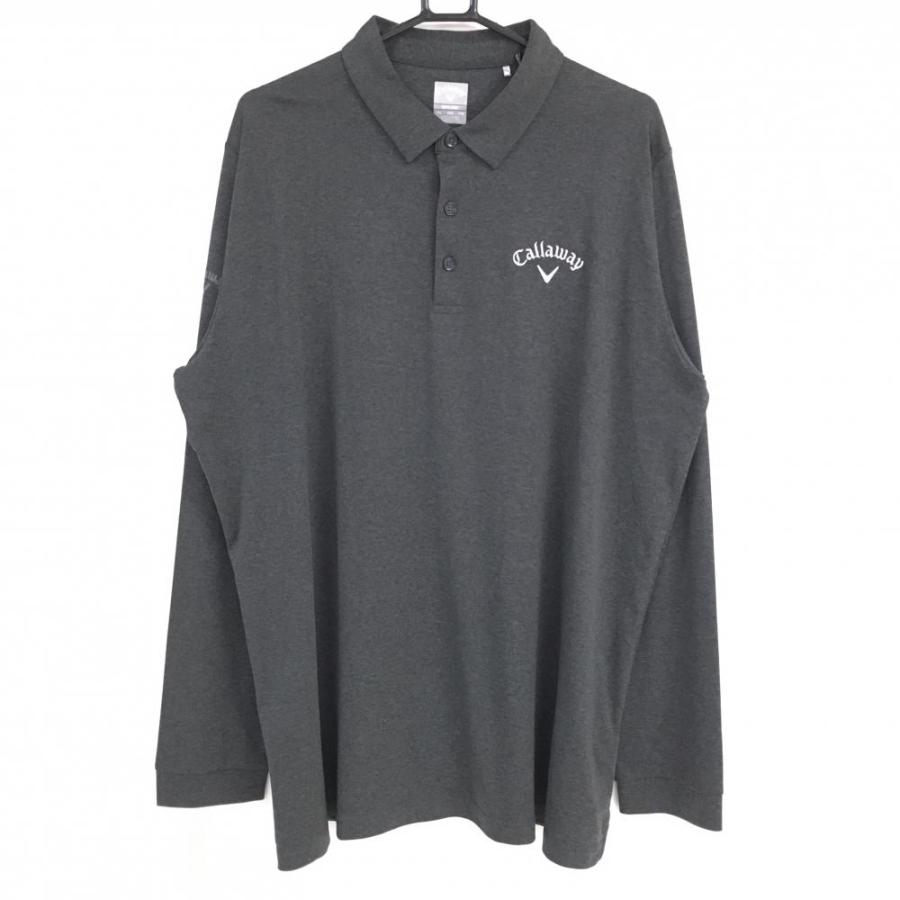 Callaway（キャロウェイ） 長袖ポロシャツ グレー シンプル OPTI-DRI
