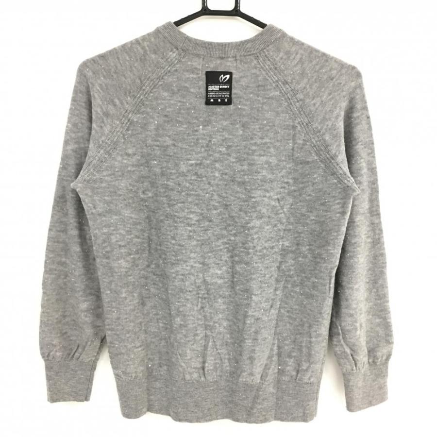 美品】マスターバニー セーター ライトグレー×白 ニット ウール98