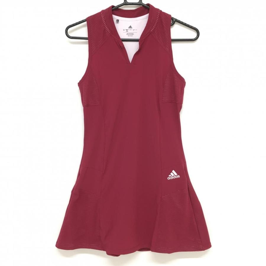adidas アディダス ノースリーブワンピース ボルドー 一部 adidas アディダス ノースリーブワンピース ボルドー 一部