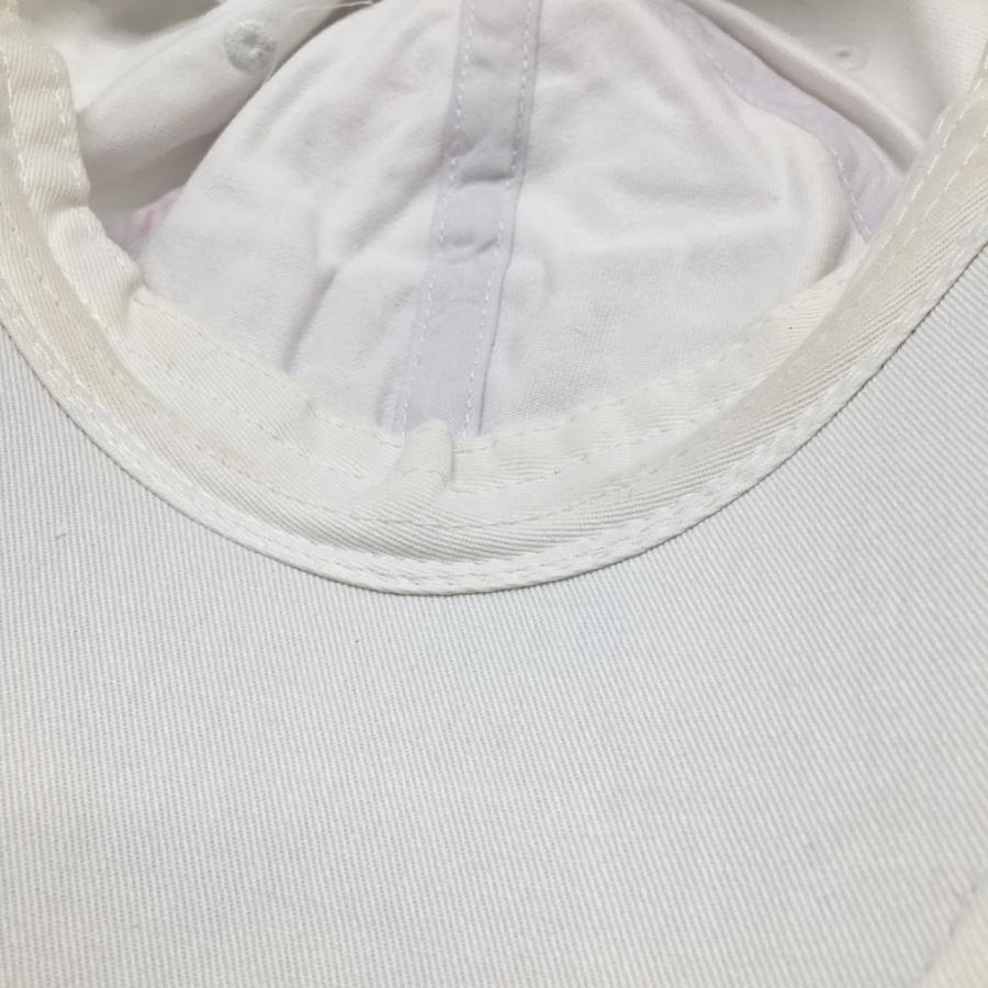 パーリーゲイツ キャップ 白×レッド 立体ロゴ刺しゅう コットン100