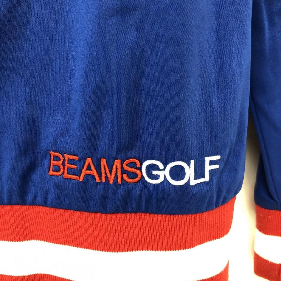 BEAMS（ビームス） ビームスゴルフ ジップパーカー ブルー×レッド