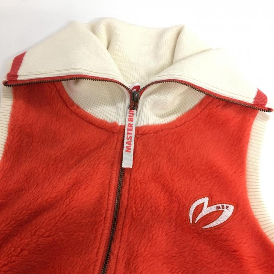 超美品】マスターバニー ボアベスト オレンジ×白 ウール混 ダブル