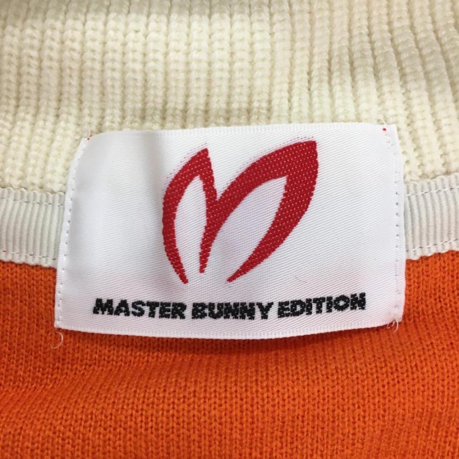超美品】マスターバニー ボアベスト オレンジ×白 ウール混 ダブル