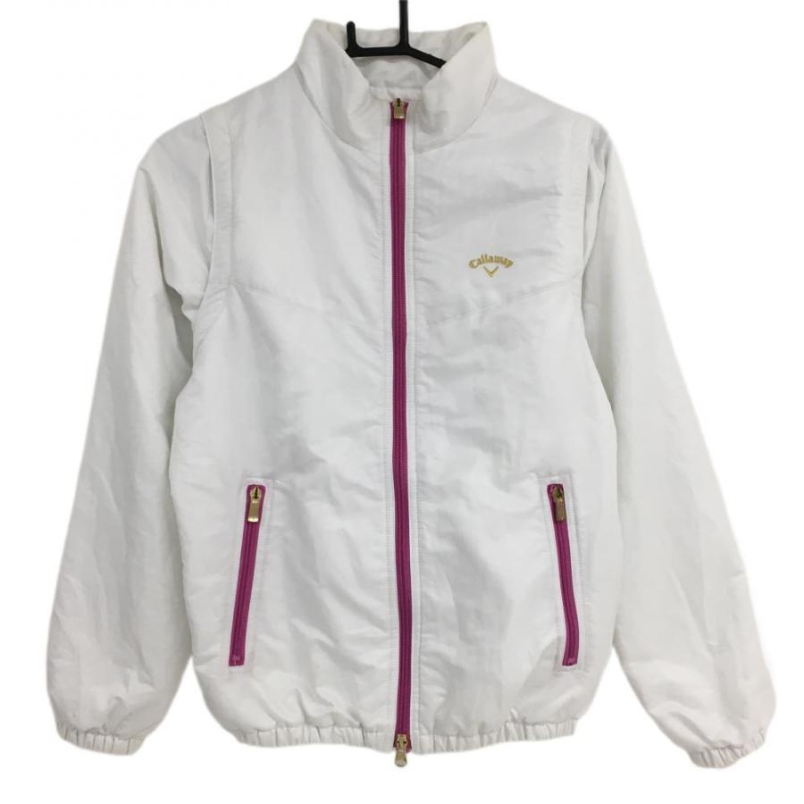 Callaway レディースジャケット ホワイト/ピンク