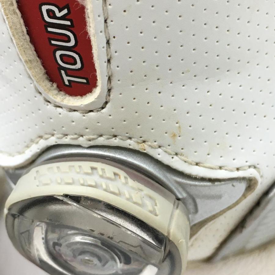 美品】フットジョイ ゴルフシューズ 白×シルバー ボア ツアーエックス