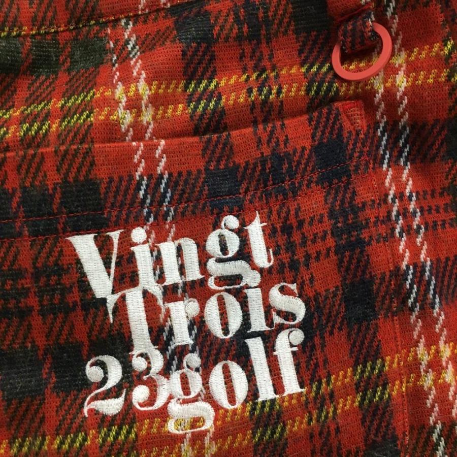 23区GOLF 23区ゴルフ スカート レッド×ネイビー チェック アクリル混